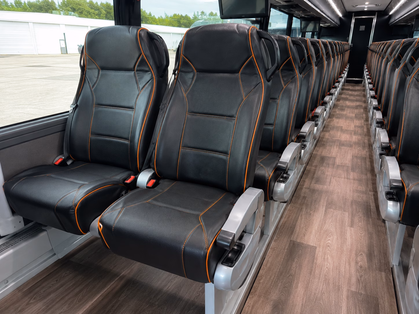 albany charter bus inside