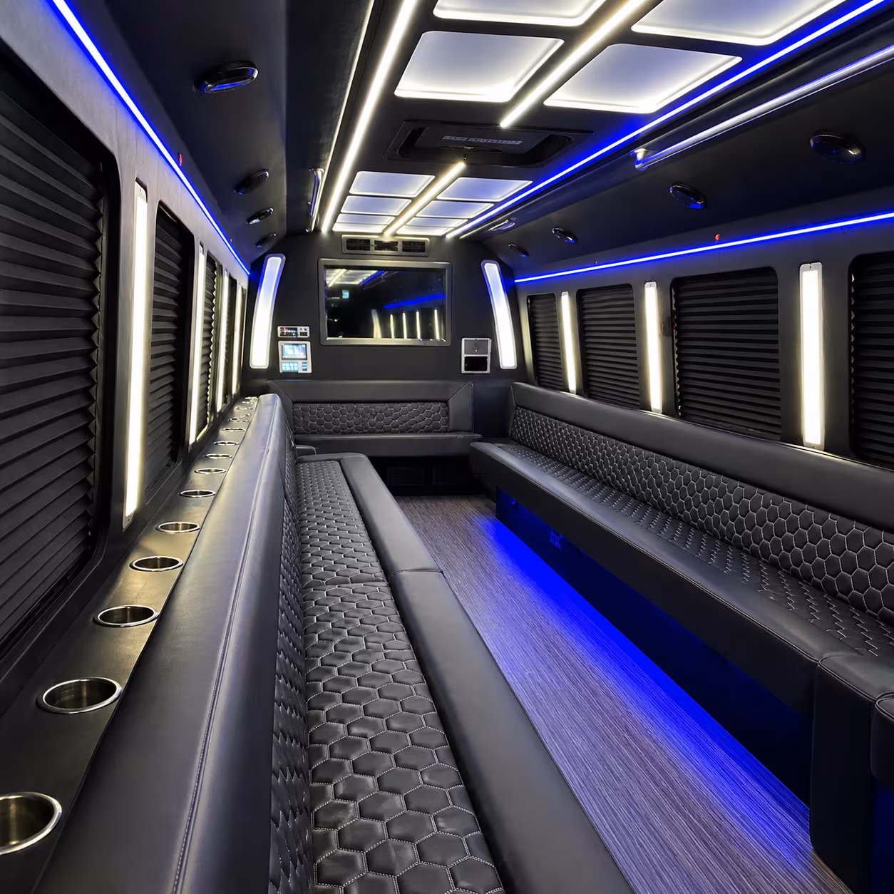 albany party bus rental interior